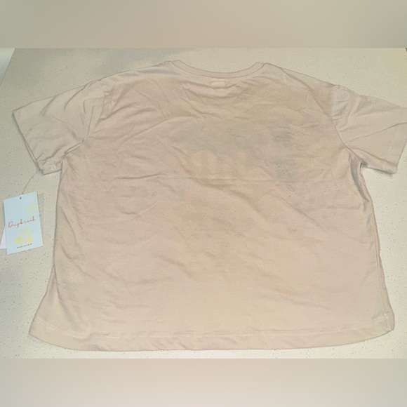 NWT Daybreak "I ❤️ Diet Coke" Americana Crop Tee - Oyster Medium - Picture 5 of 12